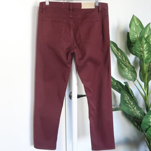 IRO Burgundy Denim Mid-rise Jeans Pants Size 26 - Picture 3 of 7